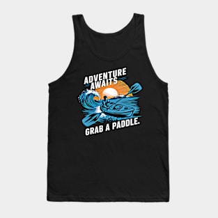 "Sunset Kayak Adventure: Ride the Tide" Tank Top